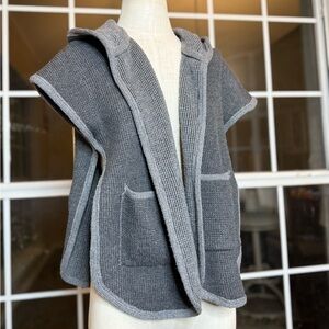 Mistic Prysm Grey Mohair-Blend Hooded Sweater Vest